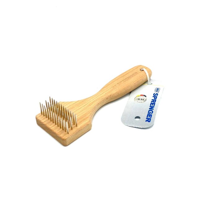 מסרק מקצועי לדילול פרווה ארוכה וכפולה מעץ אגס